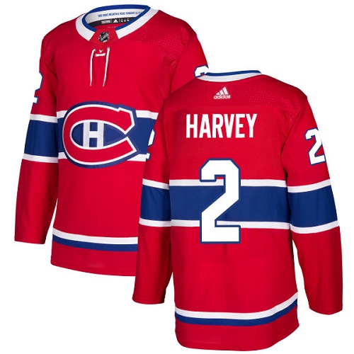 Adidas Men Montreal Canadiens 2 Doug Harvey Red Home Authentic Stitched NHL Jersey